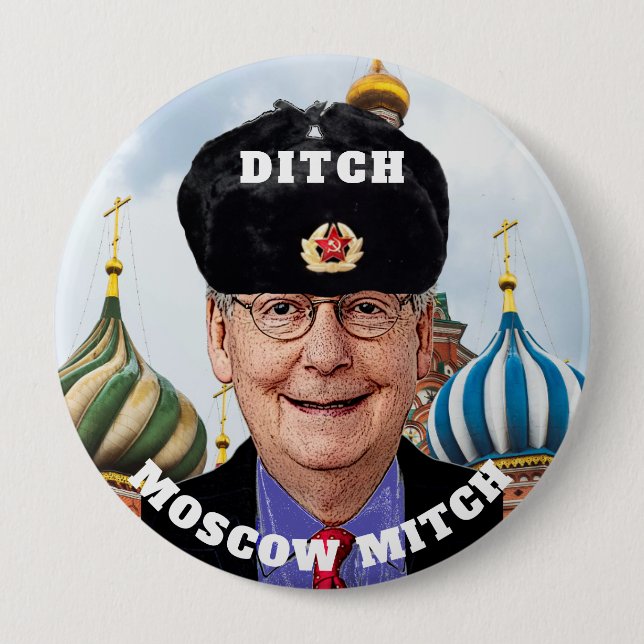 Roligt "dike Moscow Mitch" McConnell Knapp (Framsida)