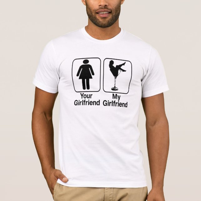 roligt din flickvän min flickväntshirt tröja (Framsida)