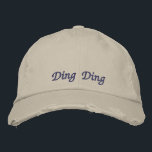 Roligt Ding Ding Quote Rustic Stone Vintage Broderad Keps<br><div class="desc">En personlig roligt,  distriktstrådar Distress Chino Twill rustic stone färg baseball Cap,  broiderad. En roligtens medhjälpande idé.</div>