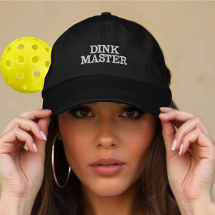 Roligt Dink Master Present För Pickleballspelare Broderad Keps