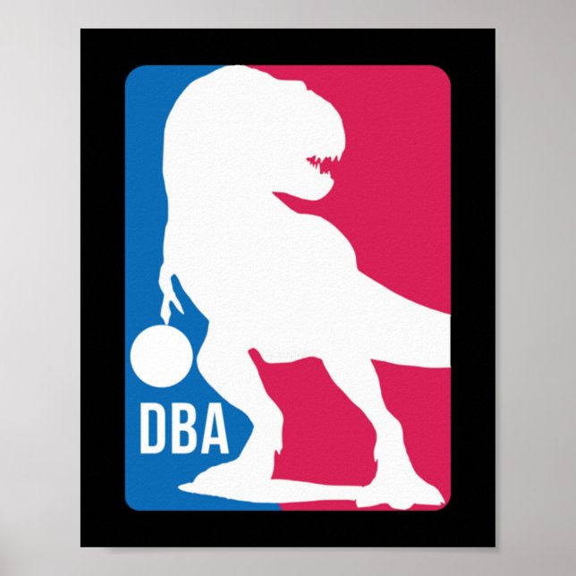 Roligt Dinosaur Basketball Poster (Framsidan)