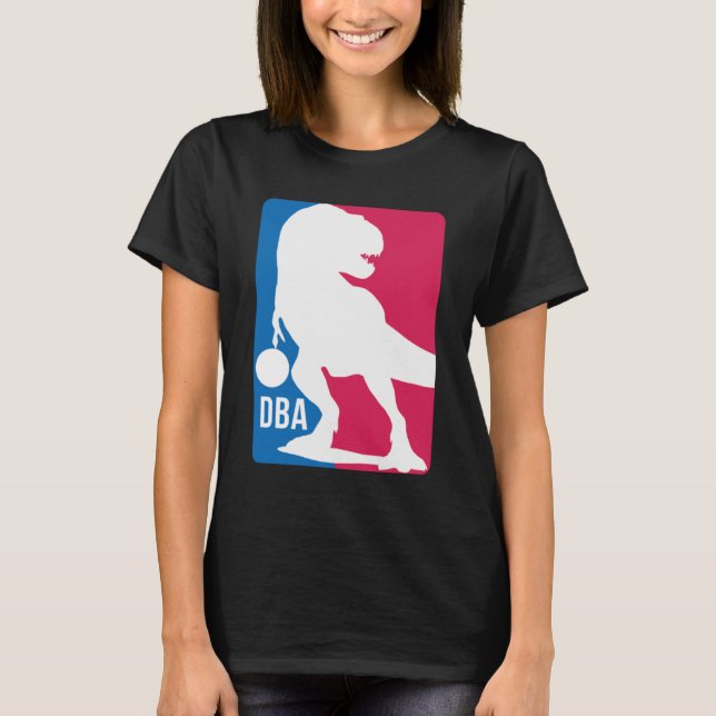 Roligt Dinosaur Basketball T Shirt (Framsida)