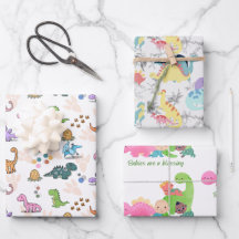 Roligt dinosaur party favors, Wrapping papper, Kid