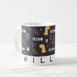 Roligt Dinosaur Personlig Kids Coffee Mugg