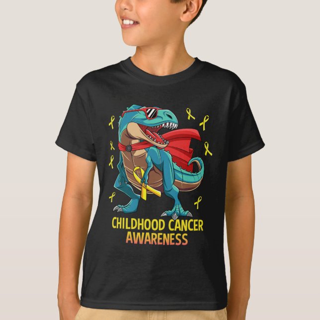 Roligt Dinosaur T-Rex Childnature Awareness Boys T Shirt (Framsida)