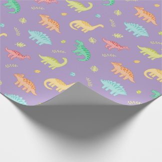 Roligt Dinosaur Wrapping Papper Presentpapper