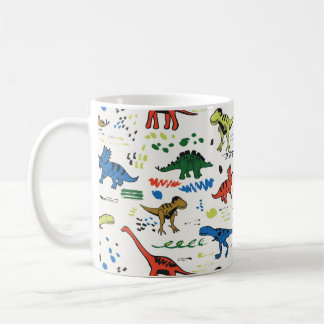 roligt dinosaurier-grafik färg mönster kaffemugg