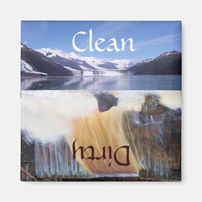 Roligt Dirty Waterfall Dishwasher Magnet (Framsidan)