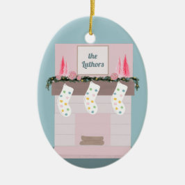 Roligt Disco Rosa Anpassningsbar jul Julgransprydnad Keramik