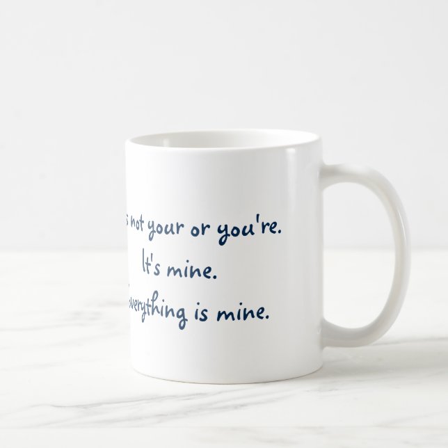 Roligt ditt är du grammatik kaffemugg (Höger)