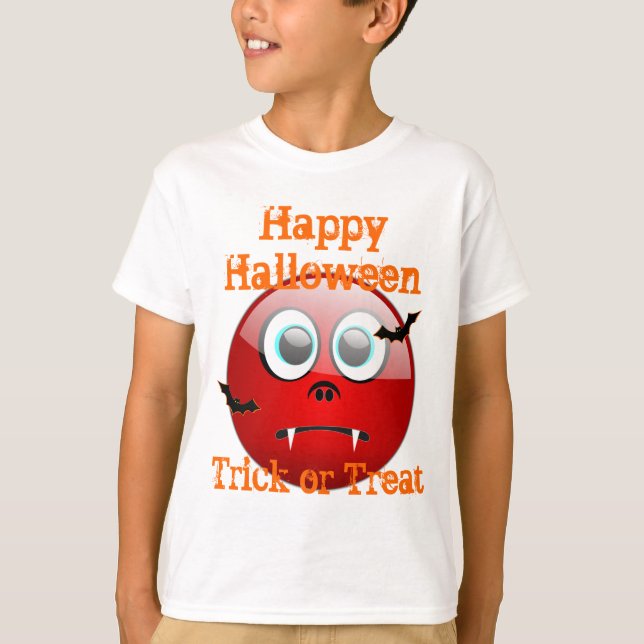 roligt djävulen monster bus eller godis t-shirt (Framsida)