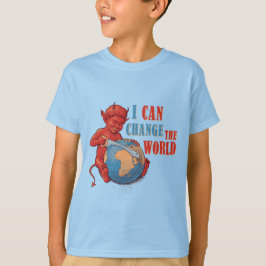 Roligt Djävulsbarn ”Jag Kan Förändra Världen” T Shirt
