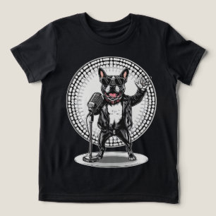 Roligt djurpresent   Cool hund rockstjärna T Shirt