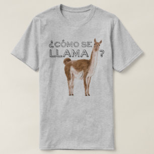 Roligt djurt ordstäv för Como Se-Llama T-shirt