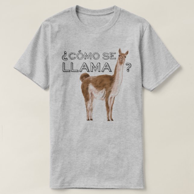 Roligt djurt ordstäv för Como Se-Llama T-shirt (Design framsida)