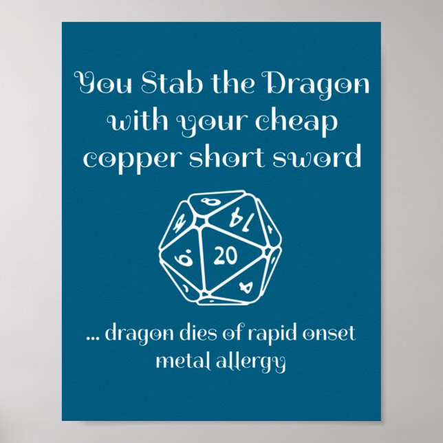 Roligt Dnd-present För Rollspel Rpg  Poster (Framsidan)
