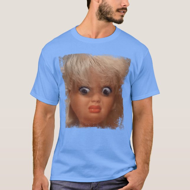 Roligt Dockansikte Meme T Shirt (Framsida)