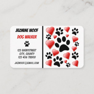 Roligt Dog Walker Pet Sitter Visitkort