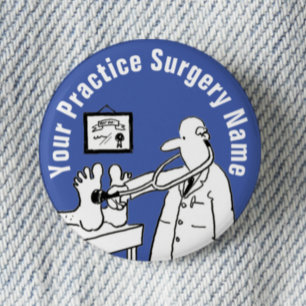 Roligt Doktor med stetoscope Knapp