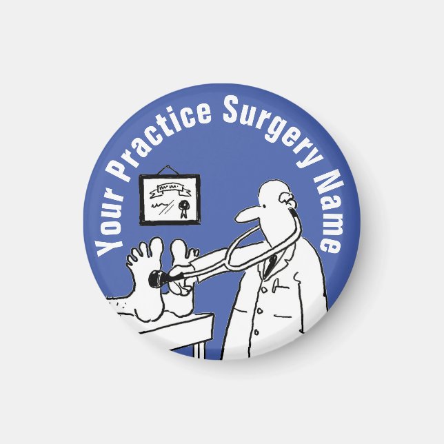 Roligt Doktor med stetoscope Magnet (Framsidan)