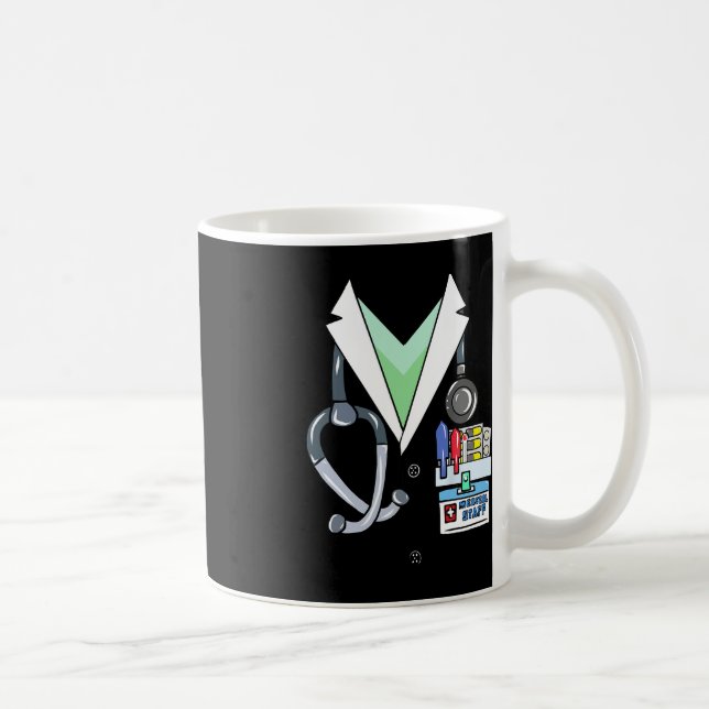 Roligt Doktor White Lab Jackar Costume Halloween D Kaffemugg (Höger)