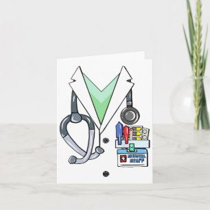 Roligt Doktor White Lab Jackar Costume Halloween D Kort
