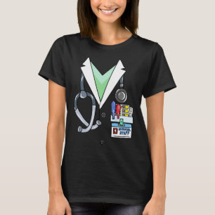 Roligt Doktor White Lab Jackar Costume Halloween D T Shirt