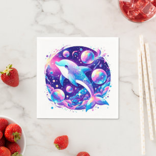 Roligt Dolphin Baby Shower Pappersservett