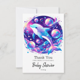 Roligt Dolphin Baby Shower Tack Kort