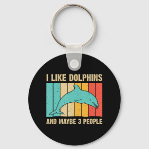 Roligt Dolphin Design För manar Women Dolphin Älsk Nyckelring