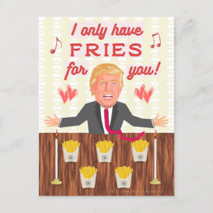 Roligt Donald Trump snabbmat steker valentin dag Helg Vykort