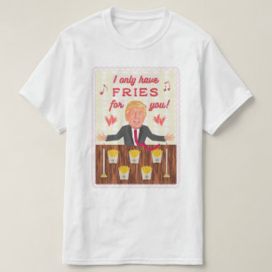 Roligt Donald Trump snabbmat steker valentin dag T Shirt