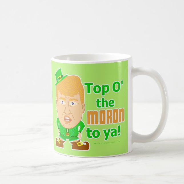 Roligt Donald Trump st patricks daytroll Kaffemugg (Höger)