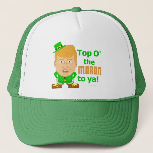 Roligt Donald Trump st patricks daytroll Keps (Framsida)