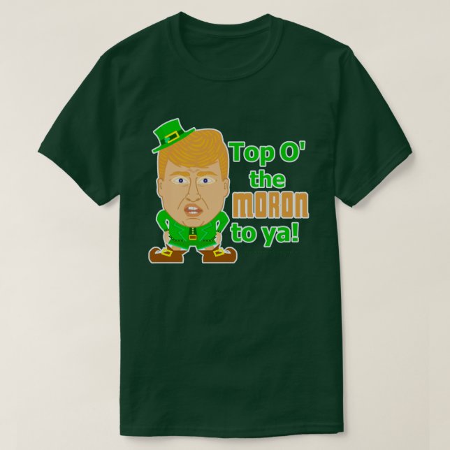 Roligt Donald Trump st patricks daytroll Tee (Design framsida)