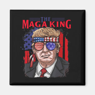 Roligt Donald Trump Ultra Maga Kung th of June USA Magnet