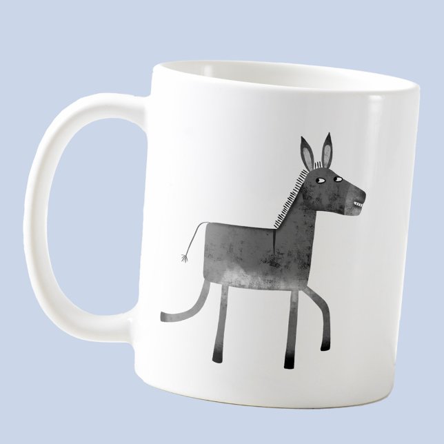 Roligt Donkey Kaffemugg (Fun donkey coffee mug for animal lovers)