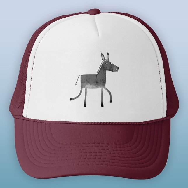 Roligt Donkey Keps (Fun donkey trucker hat for animal lovers)