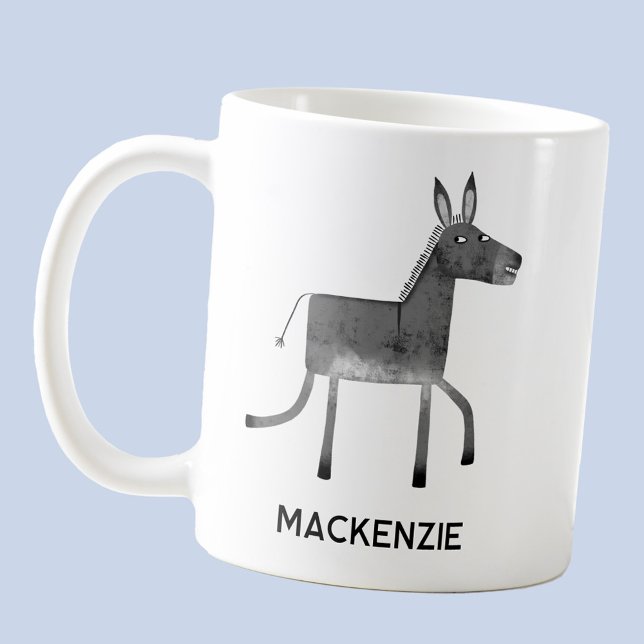 Roligt Donkey-Personlig Kaffemugg (Fun personalized custom name donkey coffee mug for animal lovers)
