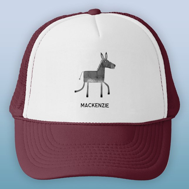 Roligt Donkey-Personlig Keps (Fun personalized name donkey trucker hat for animal lovers)