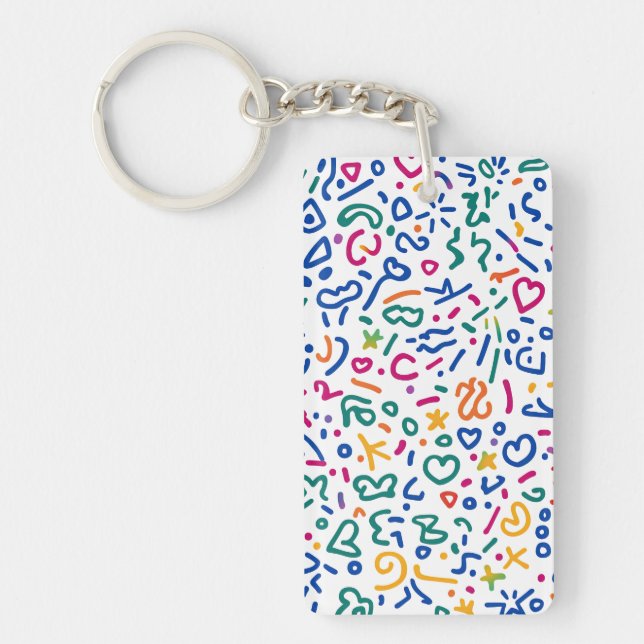 Roligt doodle-färgstarka vibrationsformer (Framsidan)