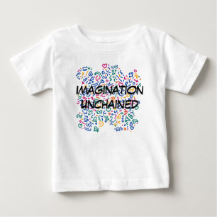 Roligt doodle-färgstarka vibrationsformer t shirt