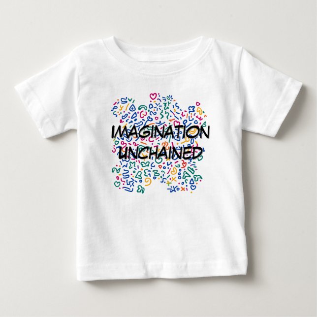 Roligt doodle-färgstarka vibrationsformer t shirt (Framsida)