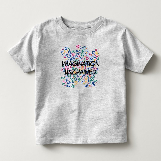 Roligt doodle-färgstarka vibrationsformer t shirt (Framsida)