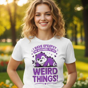 Roligt Drakepilepsi Medvetenhetspresent T Shirt