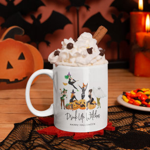 Roligt 'Drick Upp Häxor' Halloween Kaffemugg