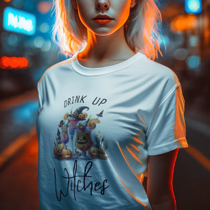 Roligt Drick Upp Häxor Halloween T Shirt