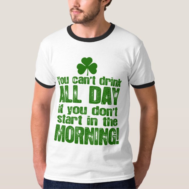Roligt dricka för st patrick's day t shirt (Framsida)