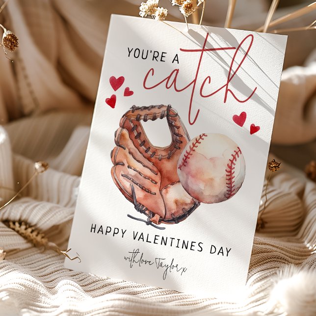 Roligt Du är en fångst | Valentines day Julkort (Skapare uppladdad)