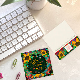 Roligt Du Har Den här Blommigten Inspiriviteter Ki Fyrkantigt Visitkort